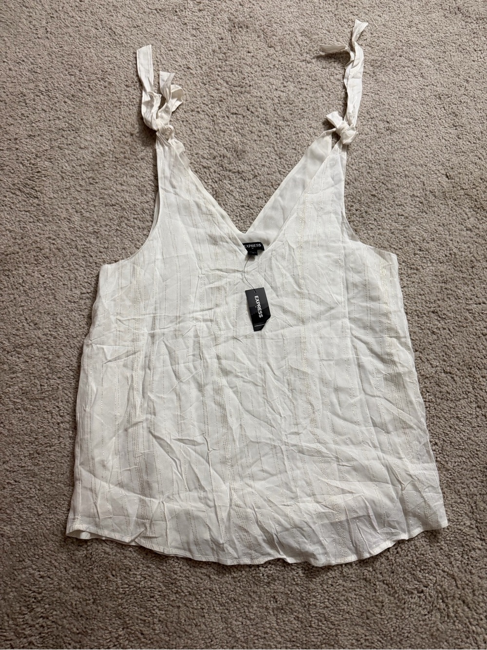 Express Tie-Shoulder V-Neck Tank Top